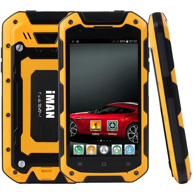 iMAN i5800, 1GB+8GB, IP67 Waterproof Dustproof Shockproof, 4.5 inch Android OS 4.4, MTK6582 Quad Core 1.3GHz, Network: 3G