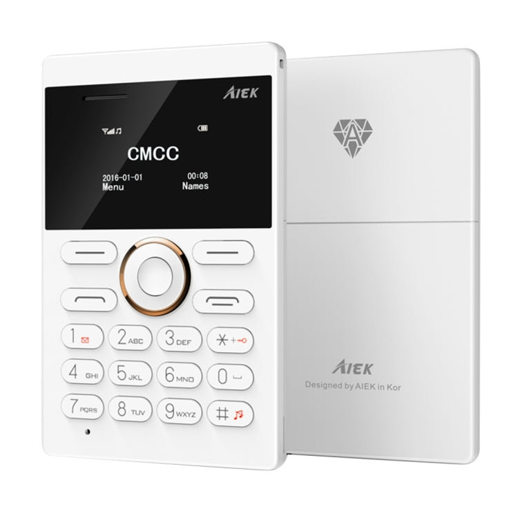 AIEK E1 Single SIM 6.5mm Thickness Card Mobile Phone, Support Bluetooth, TF Card, GSM