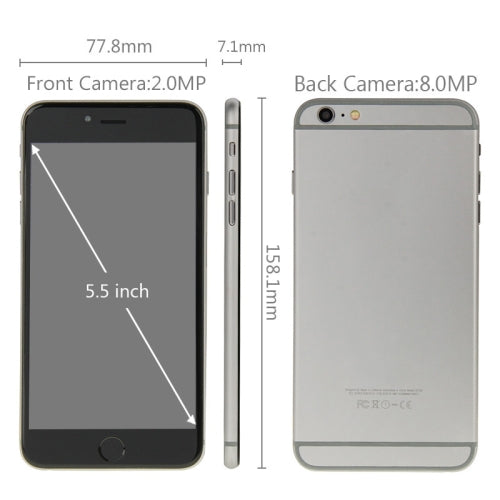 6SP 3G Smart Phone 8GB, 5.5 inch, MT6582 Quad Core 1.3GHz, RAM: 1GB, 8.0MP Rear Camera