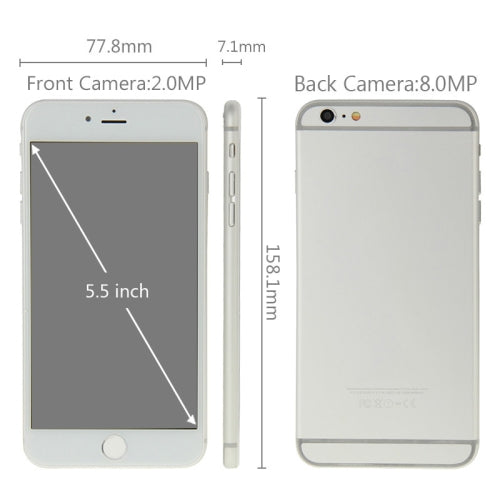 6SP 3G Smart Phone 8GB, 5.5 inch, MT6582 Quad Core 1.3GHz, RAM: 1GB, 8.0MP Rear Camera