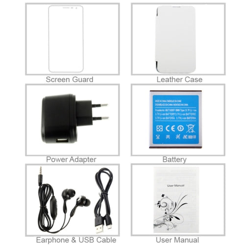 N900W 3G Android Smart Phone, 5.5 inch, MTK6582 1.2GHz Quad Core, RAM: 1GB, Dual SIM, GPS + AGPS