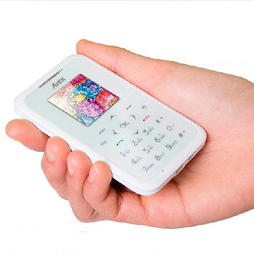 AIEK M6 GSM Card Mobile Phone, 5.9mm Ultra Thin Mini 1.44 inch, Support Bluetooth / FM, Network: 2G
