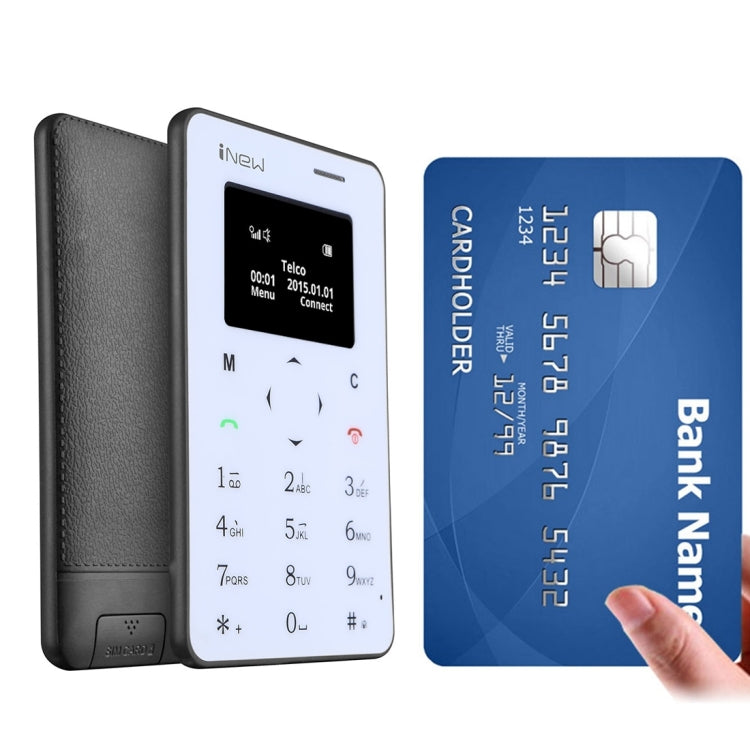 iNew Mini 1 Ultrathin Card Phone, Small Size, 0.96 inch Screen Single Micro SIM, Bluetooth