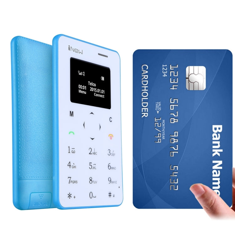 iNew Mini 1 Ultrathin Card Phone, Small Size, 0.96 inch Screen Single Micro SIM, Bluetooth