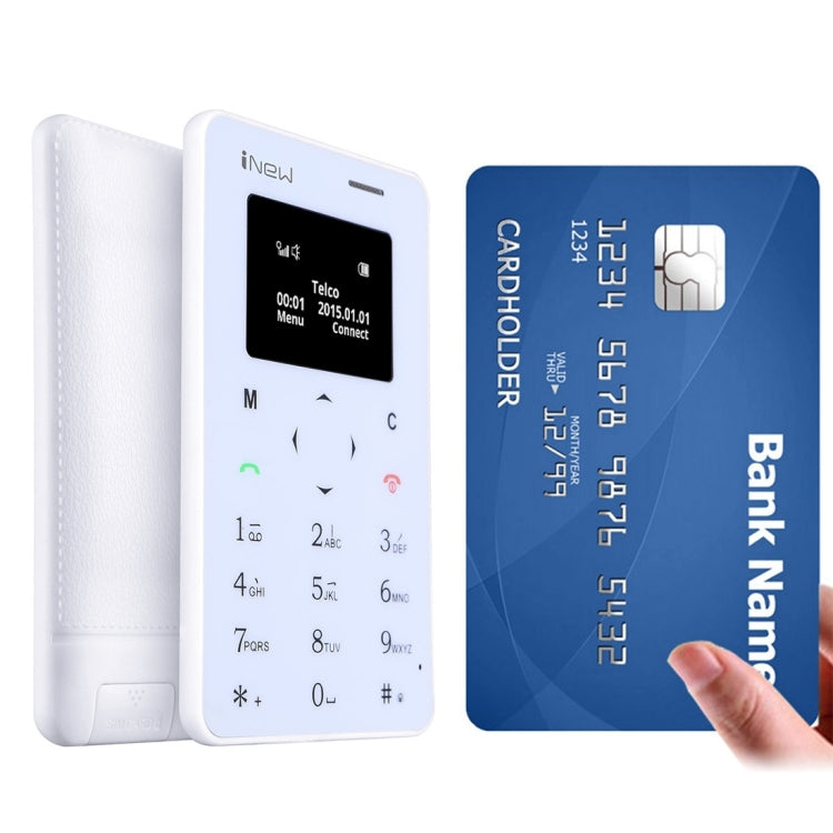 iNew Mini 1 Ultrathin Card Phone, Small Size, 0.96 inch Screen Single Micro SIM, Bluetooth