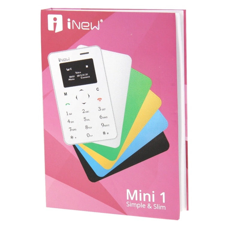 iNew Mini 1 Ultrathin Card Phone, Small Size, 0.96 inch Screen Single Micro SIM, Bluetooth