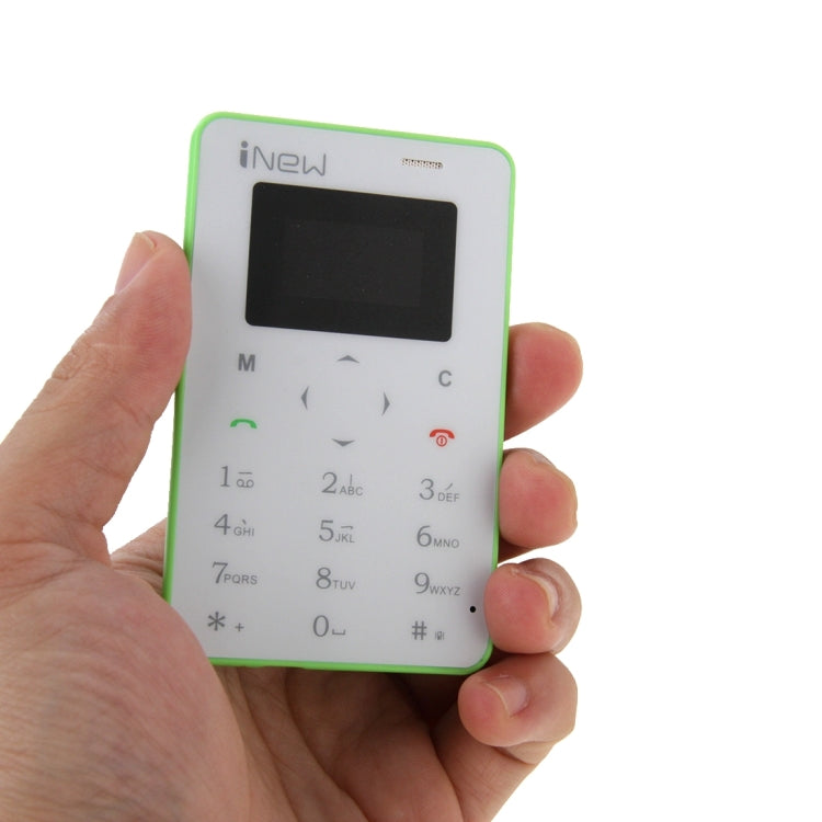 iNew Mini 1 Ultrathin Card Phone, Small Size, 0.96 inch Screen Single Micro SIM, Bluetooth