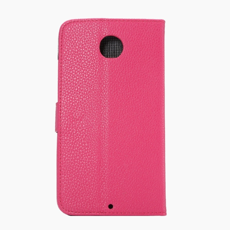 Litchi Texture Leather Case with Holder & Card Slots & Wallet for Google Nexus 6