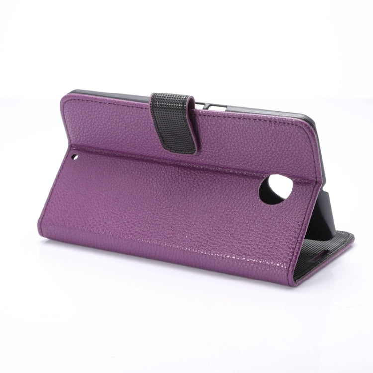 Litchi Texture Leather Case with Holder & Card Slots & Wallet for Google Nexus 6