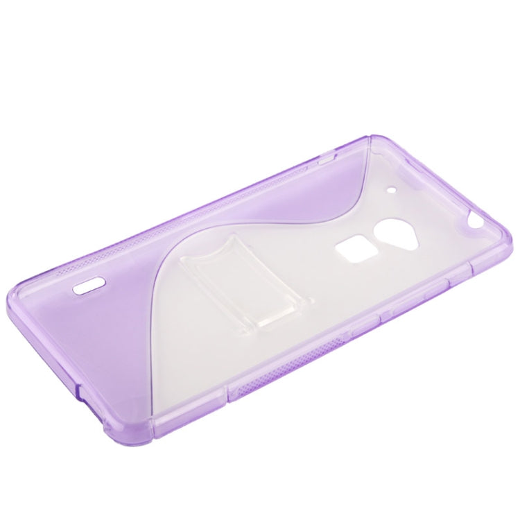 S Line Translucent Frosted Plastic + Anti-skid TPU Case with Holder for HTC One Max / T6 / 809d