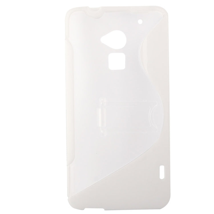 S Line Translucent Frosted Plastic + Anti-skid TPU Case with Holder for HTC One Max / T6 / 809d