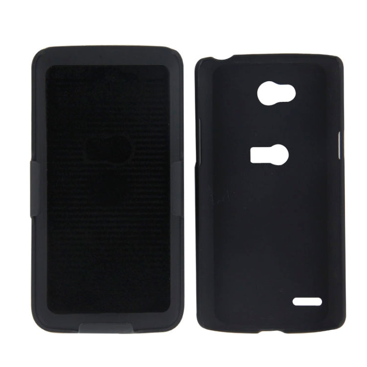 Plastic Case with 360 Degree Rotating Clip and Holder for LG L90 Dual D410(Black)