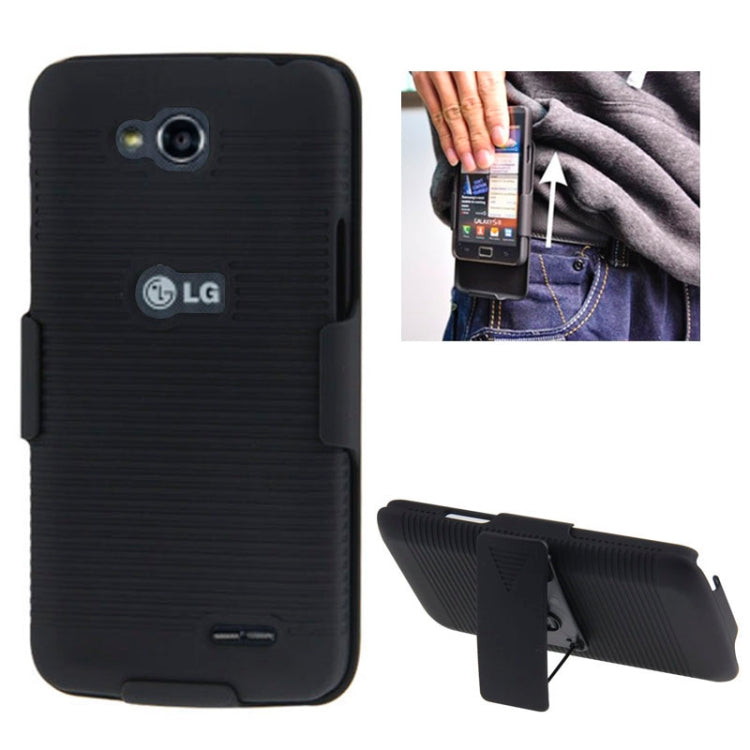Plastic Case with 360 Degree Rotating Clip and Holder for LG L90 Dual D410(Black)