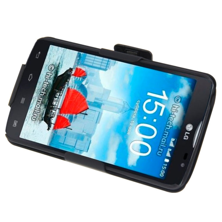 Plastic Case with 360 Degree Rotating Clip and Holder for LG L80 D373(Black)
