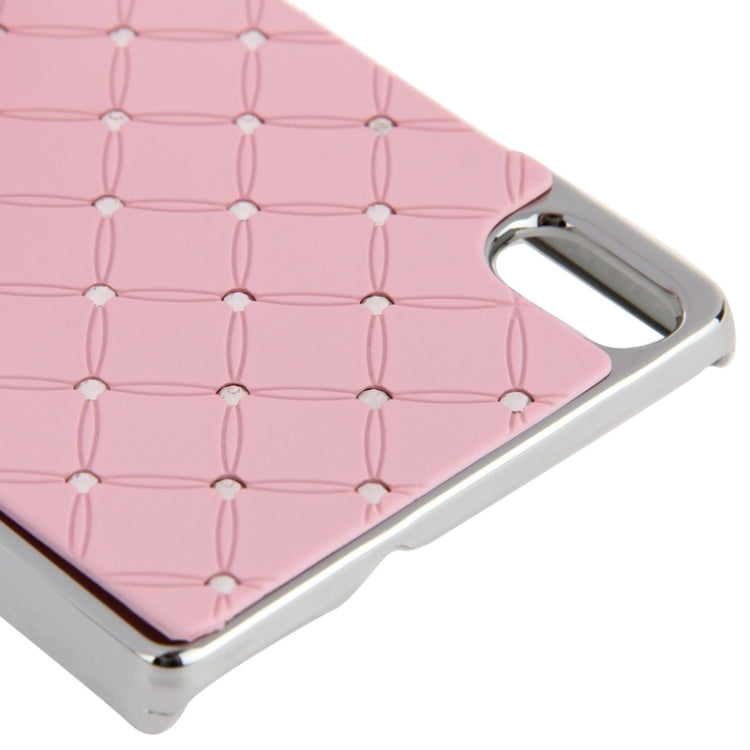 Bling Diamond Stars Encrusted Plating Skinning Plastic Case for Huawei Ascend P7