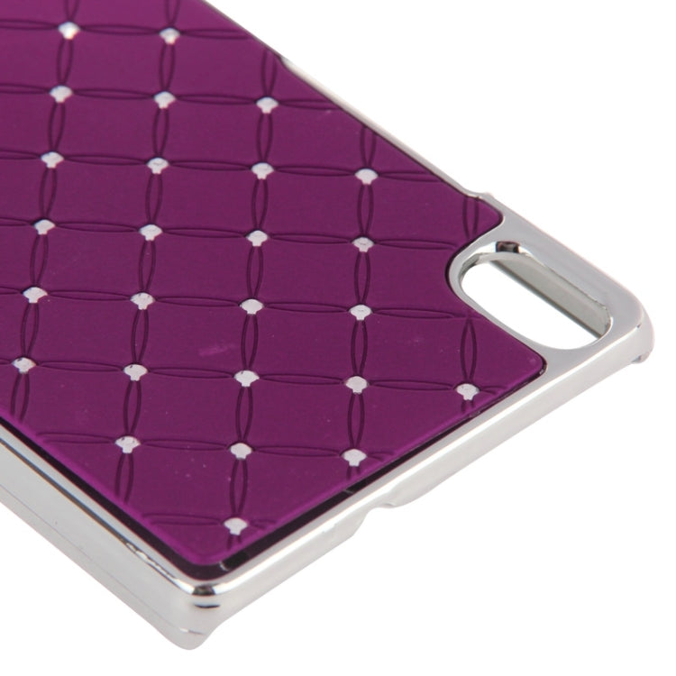 Bling Diamond Stars Encrusted Plating Skinning Plastic Case for Huawei Ascend P7