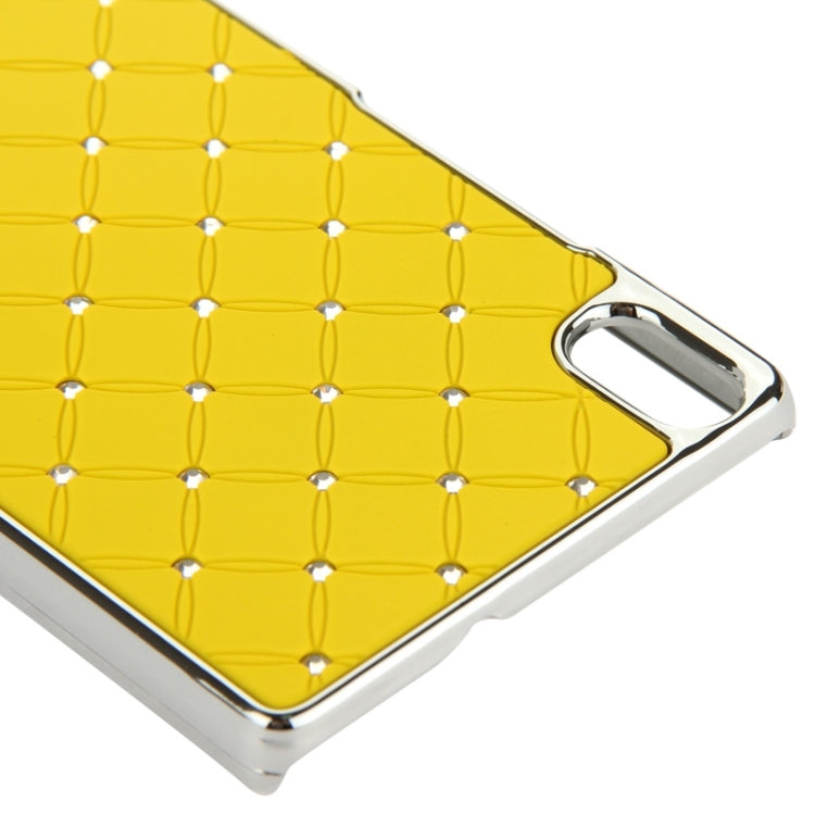 Bling Diamond Stars Encrusted Plating Skinning Plastic Case for Huawei Ascend P7