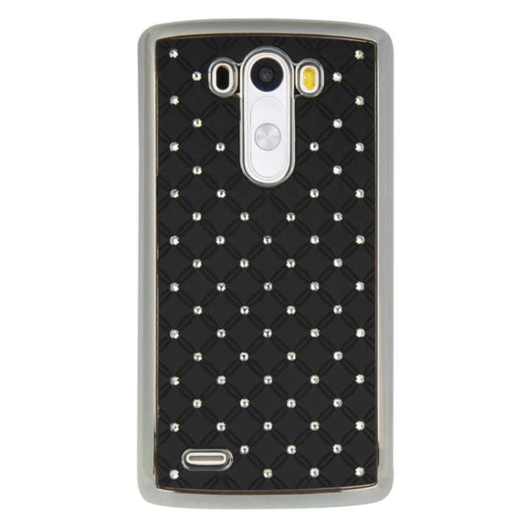 Bling Diamond Stars Encrusted Plating Skinning Plastic Case for LG G3 / D855