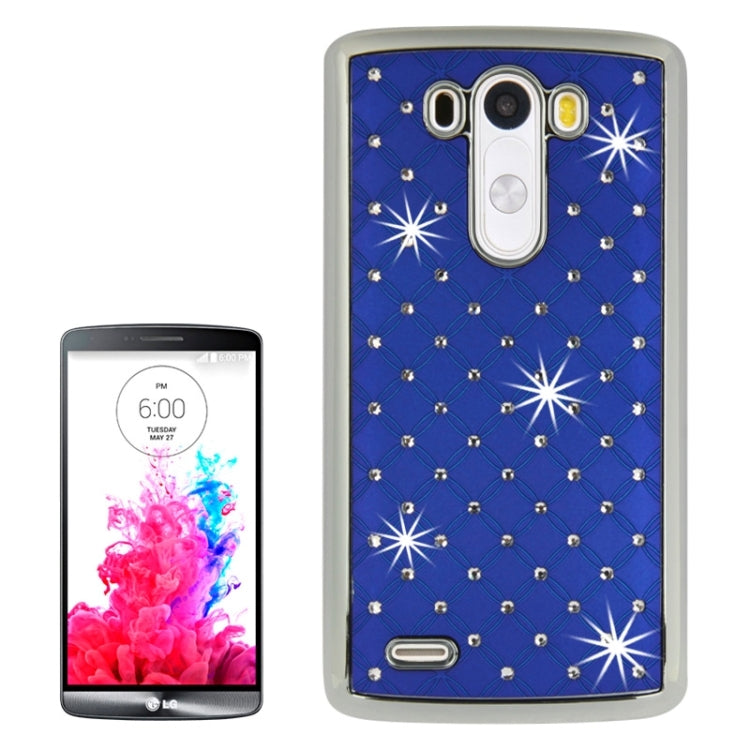Bling Diamond Stars Encrusted Plating Skinning Plastic Case for LG G3 / D855