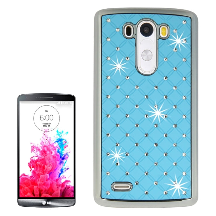 Bling Diamond Stars Encrusted Plating Skinning Plastic Case for LG G3 / D855