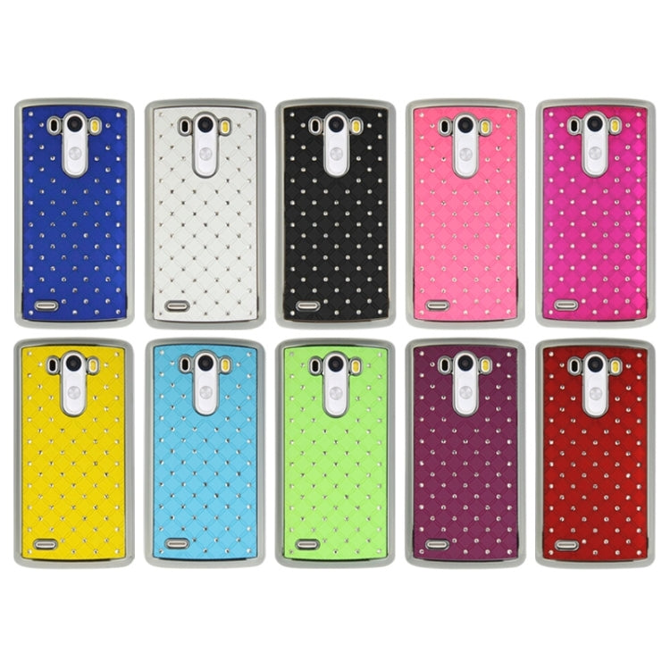 Bling Diamond Stars Encrusted Plating Skinning Plastic Case for LG G3 / D855
