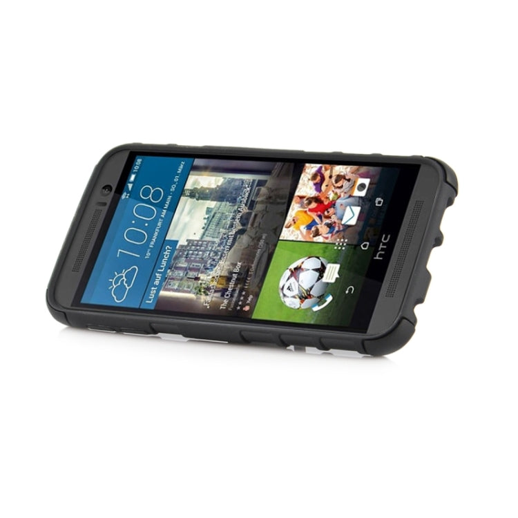 2 in 1 Tyre Texture Back Cover Protective Case with Holder for HTC One M9