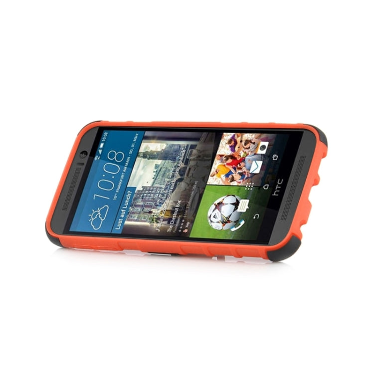 2 in 1 Tyre Texture Back Cover Protective Case with Holder for HTC One M9