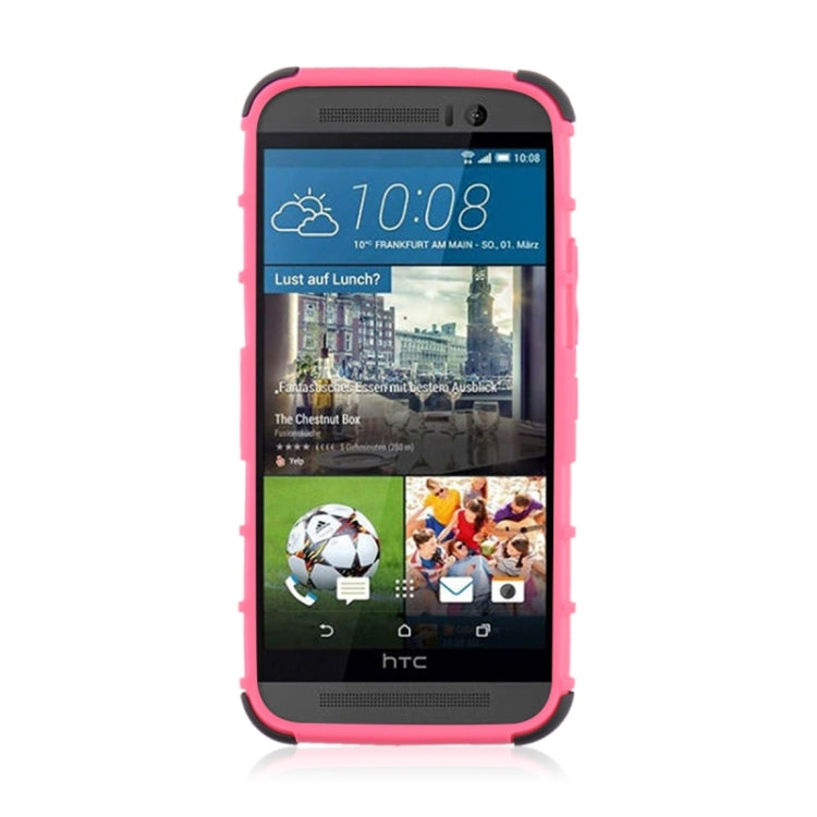 2 in 1 Tyre Texture Back Cover Protective Case with Holder for HTC One M9