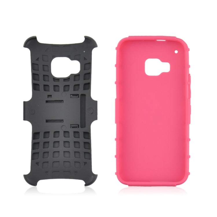 2 in 1 Tyre Texture Back Cover Protective Case with Holder for HTC One M9