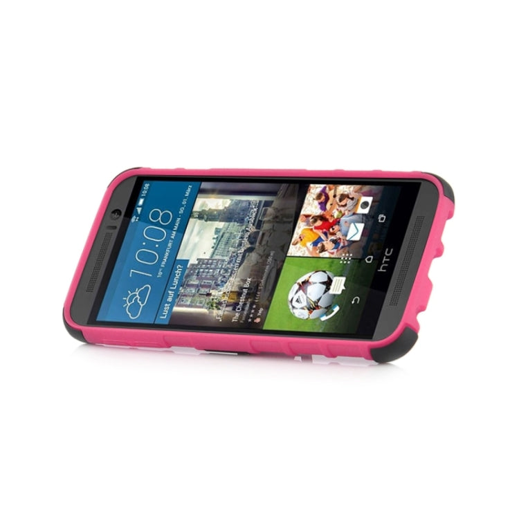 2 in 1 Tyre Texture Back Cover Protective Case with Holder for HTC One M9