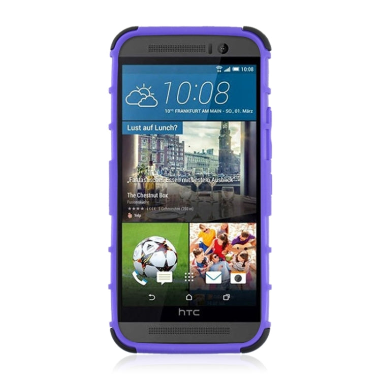 2 in 1 Tyre Texture Back Cover Protective Case with Holder for HTC One M9