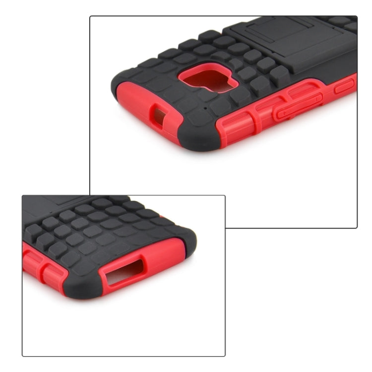 2 in 1 Tyre Texture Back Cover Protective Case with Holder for HTC One M9