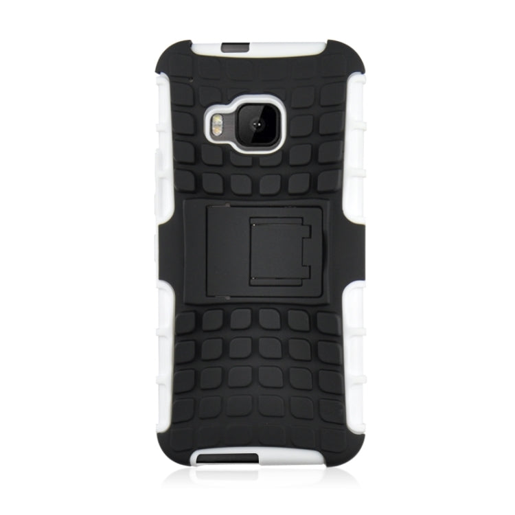 2 in 1 Tyre Texture Back Cover Protective Case with Holder for HTC One M9