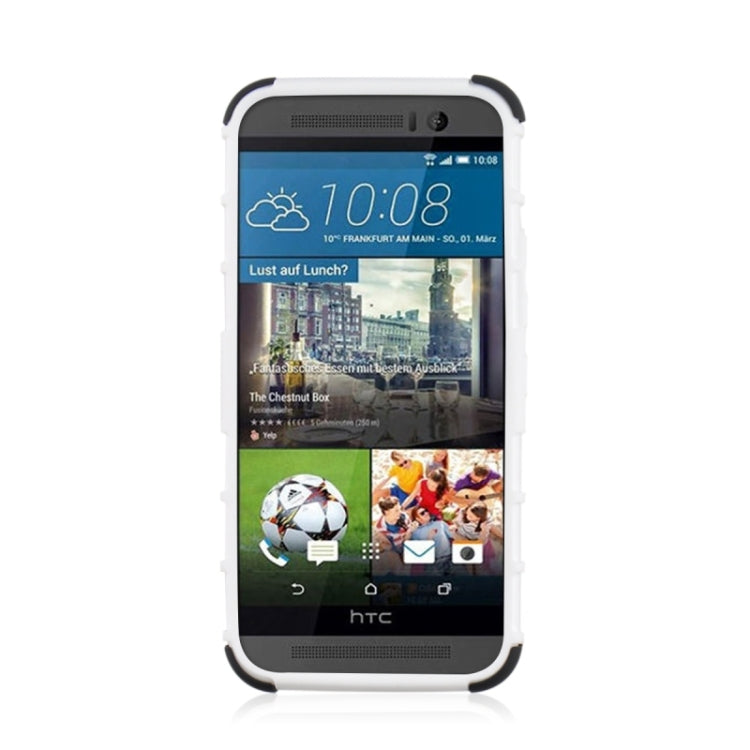 2 in 1 Tyre Texture Back Cover Protective Case with Holder for HTC One M9