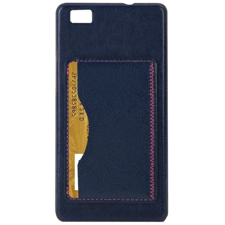 Leather Paste Skin Plastic Case with Card Slot & Holder for Huawei P8