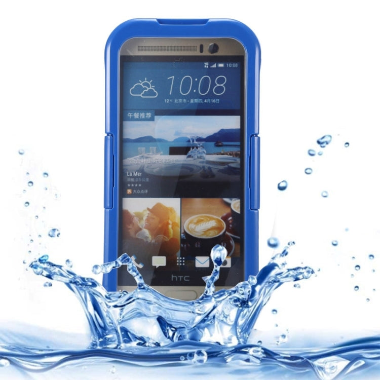 For HTC One M7 / M8 / M9 IPX8 Waterproof PVC Transparent Silicone Case with Lanyard