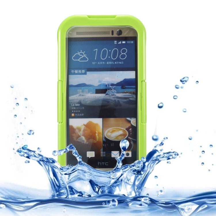 For HTC One M7 / M8 / M9 IPX8 Waterproof PVC Transparent Silicone Case with Lanyard