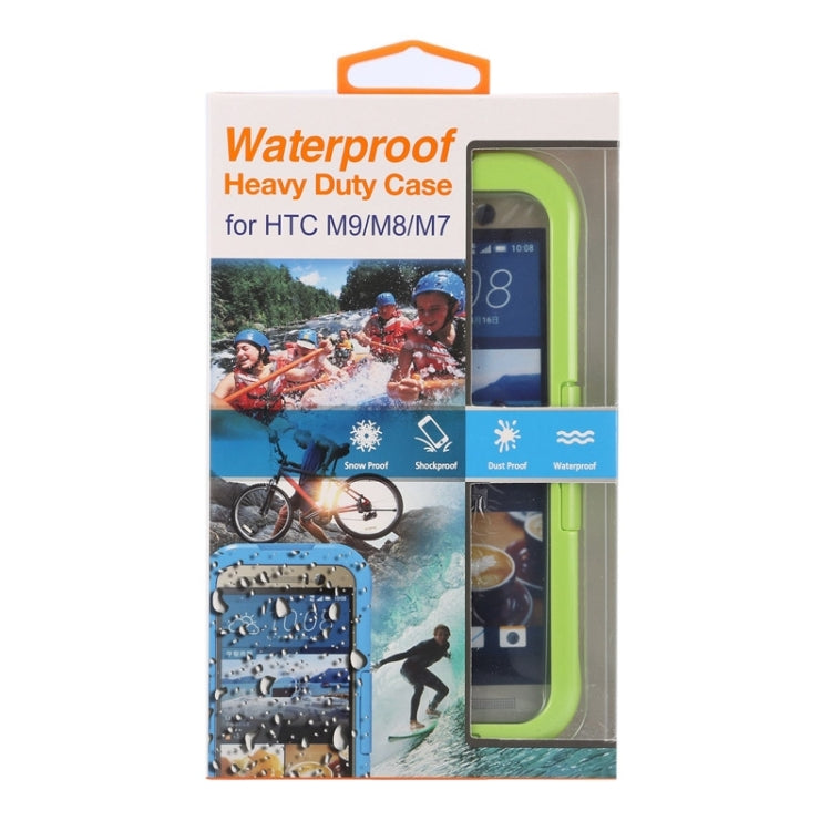 For HTC One M7 / M8 / M9 IPX8 Waterproof PVC Transparent Silicone Case with Lanyard