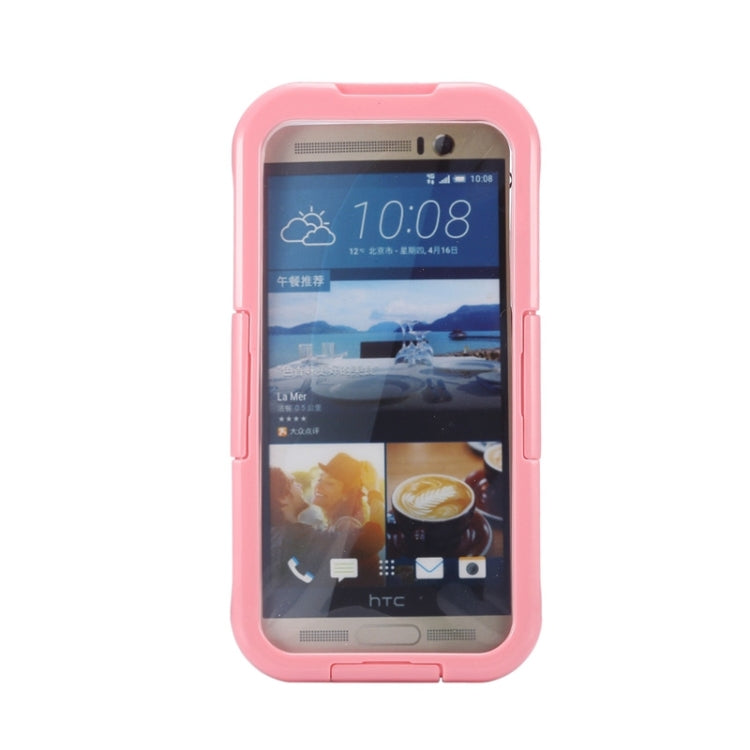 For HTC One M7 / M8 / M9 IPX8 Waterproof PVC Transparent Silicone Case with Lanyard
