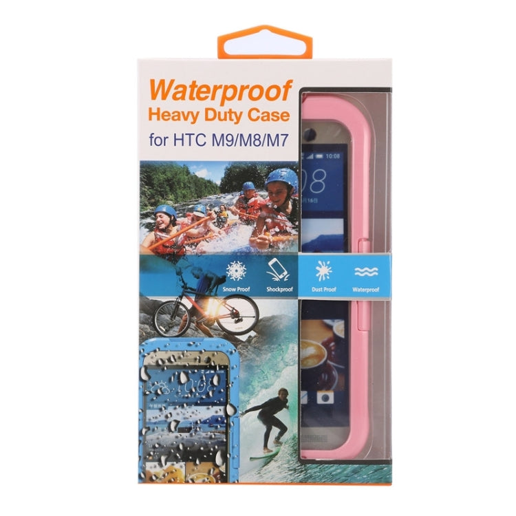 For HTC One M7 / M8 / M9 IPX8 Waterproof PVC Transparent Silicone Case with Lanyard