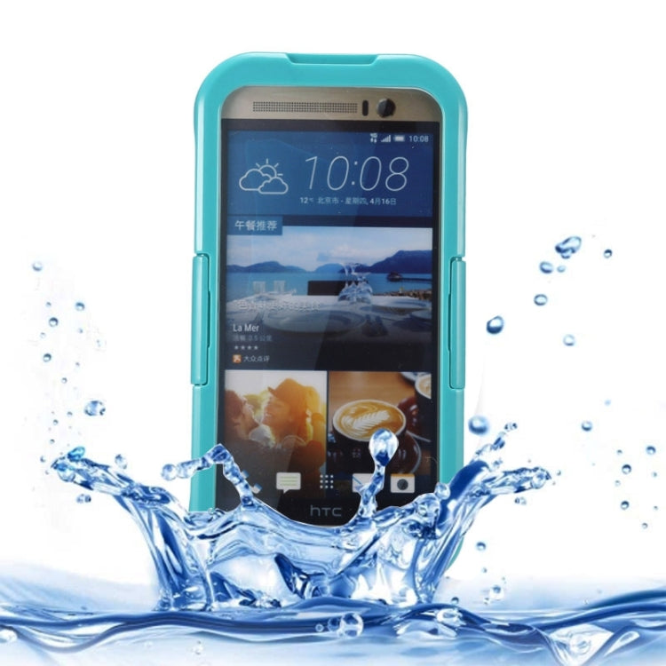 For HTC One M7 / M8 / M9 IPX8 Waterproof PVC Transparent Silicone Case with Lanyard