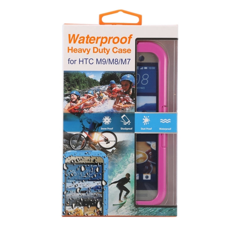 For HTC One M7 / M8 / M9 IPX8 Waterproof PVC Transparent Silicone Case with Lanyard