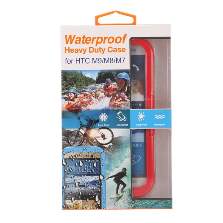 For HTC One M7 / M8 / M9 IPX8 Waterproof PVC Transparent Silicone Case with Lanyard