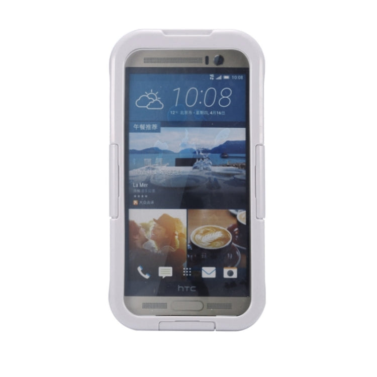 For HTC One M7 / M8 / M9 IPX8 Waterproof PVC Transparent Silicone Case with Lanyard