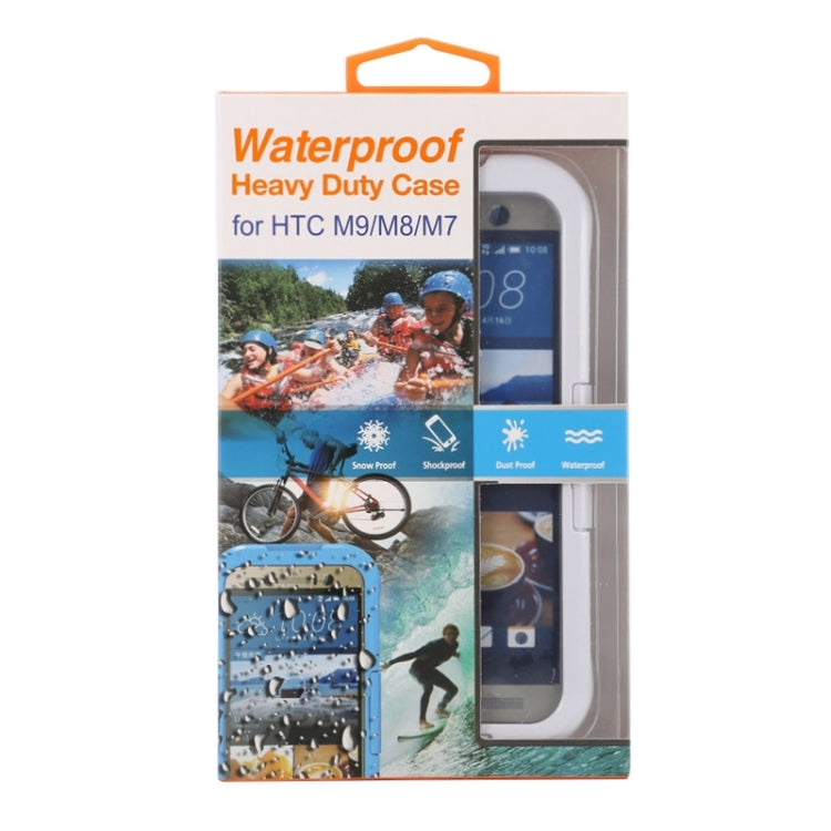 For HTC One M7 / M8 / M9 IPX8 Waterproof PVC Transparent Silicone Case with Lanyard