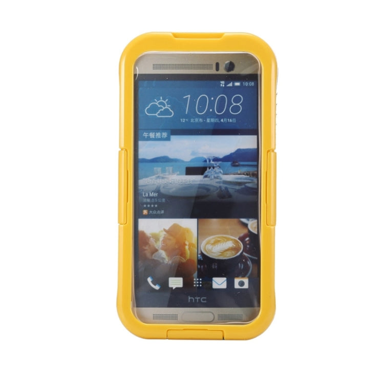 For HTC One M7 / M8 / M9 IPX8 Waterproof PVC Transparent Silicone Case with Lanyard