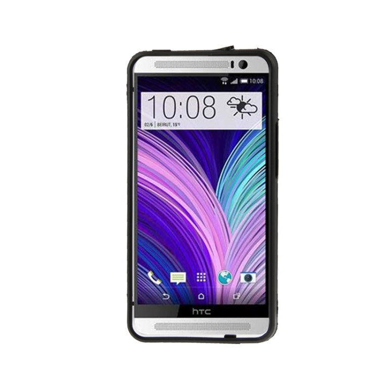 Transparent Plastic + Fluorescent Effect TPU Frame Case for HTC One M7