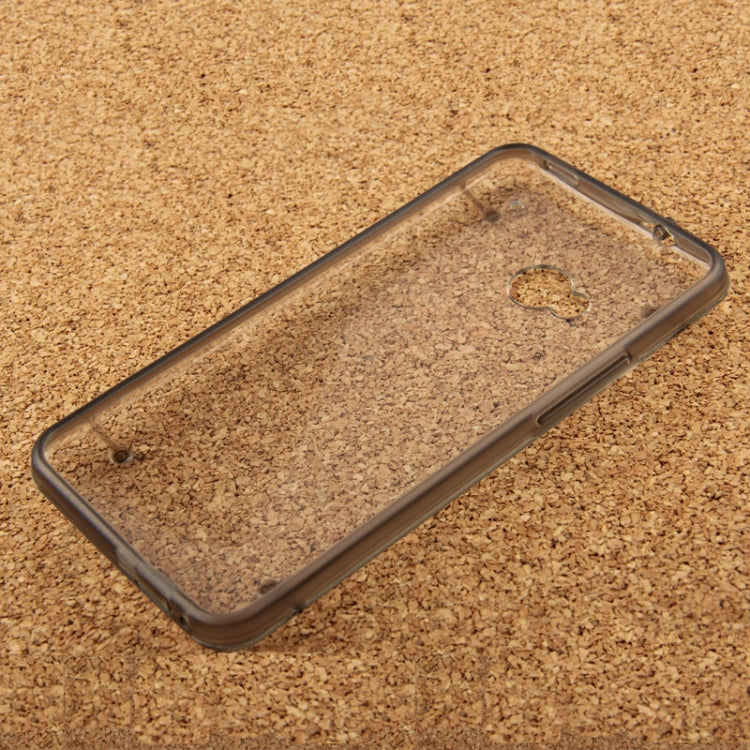Transparent Plastic + Fluorescent Effect TPU Frame Case for HTC One M7
