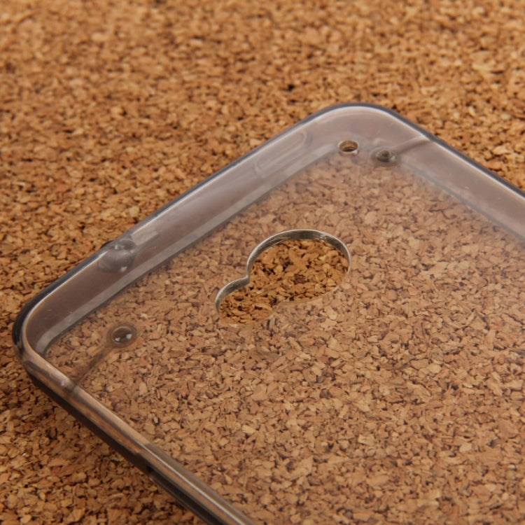 Transparent Plastic + Fluorescent Effect TPU Frame Case for HTC One M7