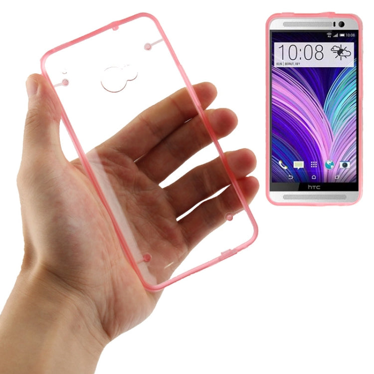Transparent Plastic + Fluorescent Effect TPU Frame Case for HTC One M7